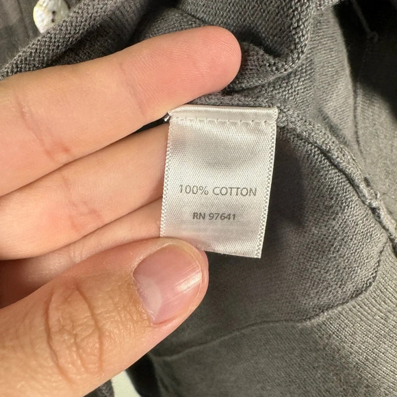 J. Jill Ombré Gray Striped Button V-Neck Cardigan Women’s Oversized Size Small - Picture 6 of 7